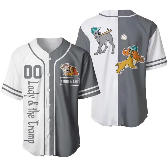 Discover Personalized Lady And The Tramp Baseball Jersey Shirt
