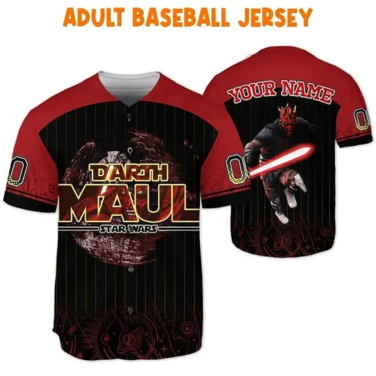 Personalized Darth Maul Star Wars Character Baseball Jersey Shirt