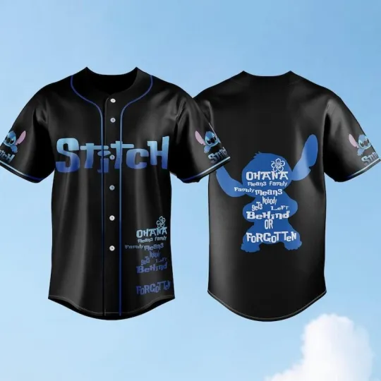 Stitch Ohana Means Family Lilo & Stitch Gift For Fan Baseball Jersey Shirt