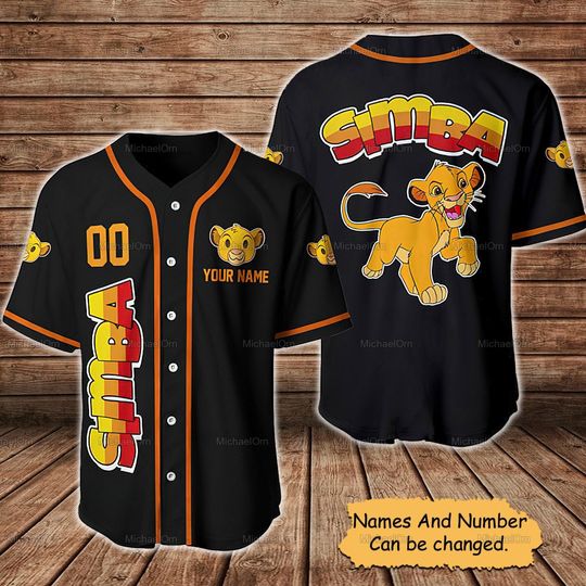 Discover Simba Lion Baseball Jersey, Disney The Lion King Jersey Shirt, Simba Disney Shirt, Baseball Fan Shirt, Baseball Uniform