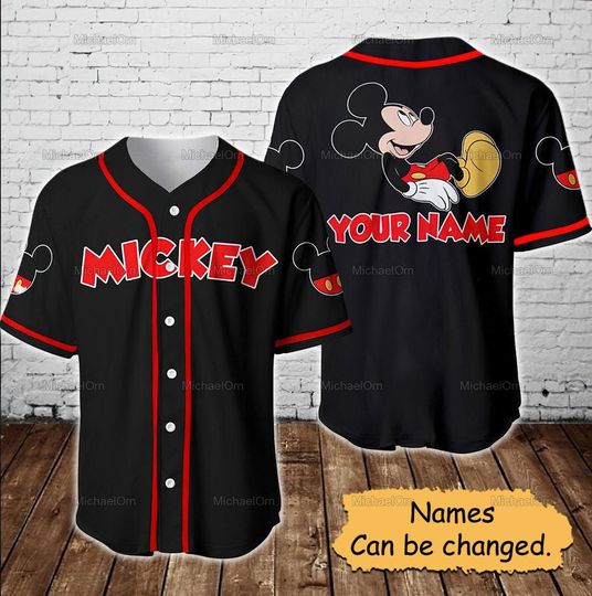 Discover Mickey Mouse Disney Custom Baseball Jersey Shirt, Disney Baseball Jersey, Love Mickey Shirt, Funny Disney Jersey Shirt, Gift For Men