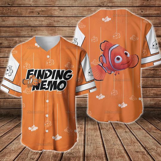 Discover Finding Nemo Baseball Jersey Shirt, Nemo Fish Shirts, Disney Nemo Jersey Shirts, Nemo Fish Movie Shirt