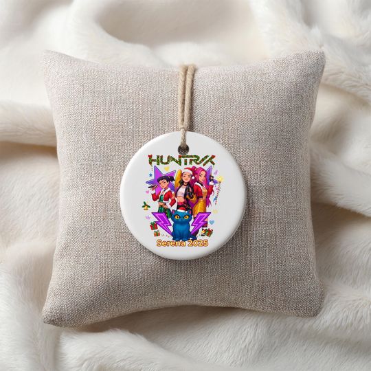 Personalized Name KPOP Demon Hunter  Ornament, Huntrix Ornament, Mira Rumi Zoey Ornament, Gift For Her, 2 Sides