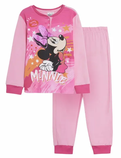 Discover Minnie Mouse Girls Pajamas Set Glitter Disney Nightwear