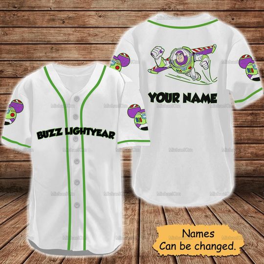 Discover Buzz Lightyear Custom Baseball Jersey Shirt, Disney Toy Story Jersey Shirt, Disney Buzz Lightyear Baseball Shirt, Buzz Lightyear Disney Tee