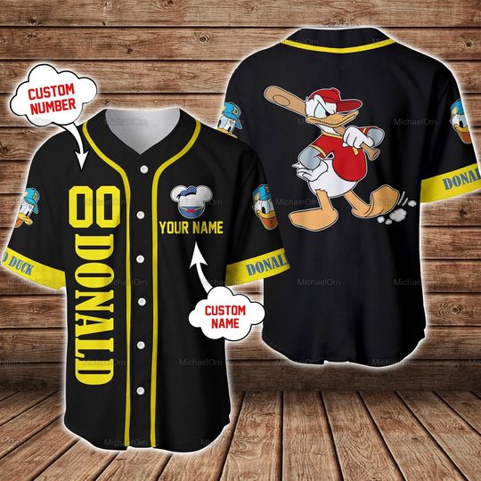 Discover Donald Baseball Jersey Shirt, Disney Donald Jersey Shirt, Donald Duck Shirt, Baseball Fan Shirt, Disney Shirt