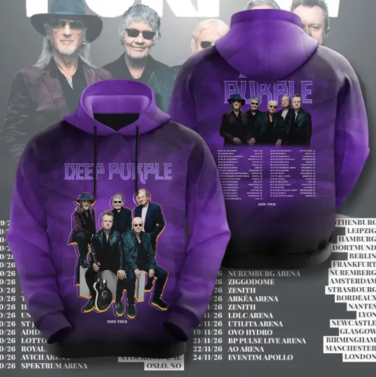 Deep Purple Tour 2026 3D Hoodie