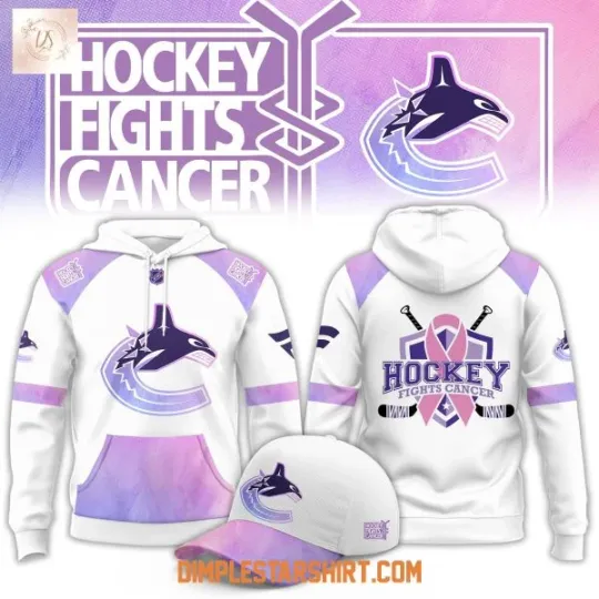 Discover Vancouver Canuck Hockey Fight Cancer 3D Hoodie Unisex