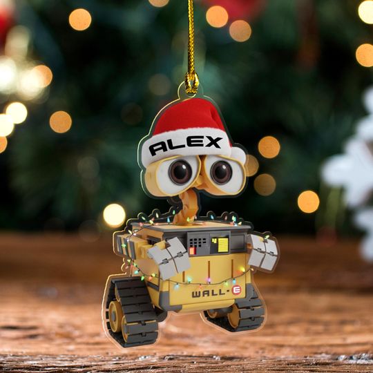 Discover Personalized Wall-E Movie Christmas Ornament/Custom Name Romantic Robot Xmas Ornament/Wall-E Keepsake, Magic Kingdom Gift For Kid OHY342