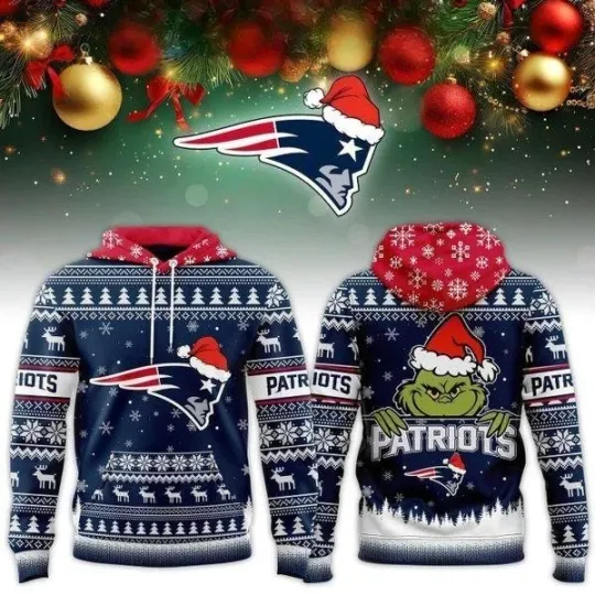 Discover Patriots x funny character Christmas 2025 Hoodie