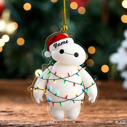 Discover Personalized Disney Baymax Ornament, Baymax Christmas Ornament, Customized Disney 2025 Christmas Tree Decor Gift For Kid OHY328