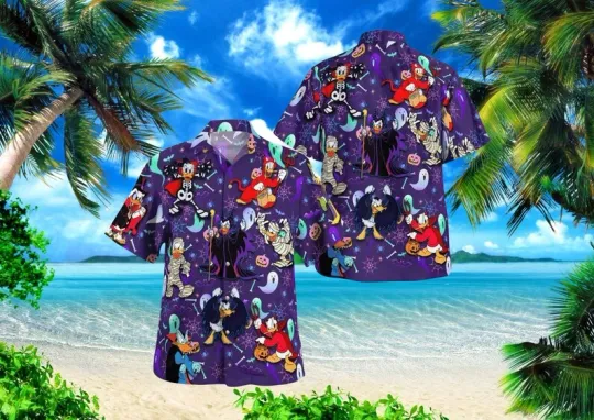 Discover Donald Duck Mummies Spooky Season Halloween Is Coming Hawaiian Shirt