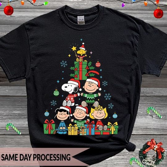 Christmas Tree Charlie Brown Crewneck T-Shirt