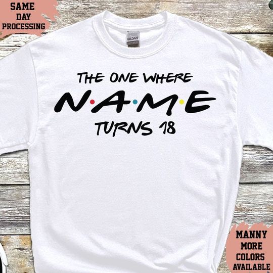 Discover Personalized 30th Birthday T-Shirt, Customized Name Tee, Friends Birthday Gift for Her