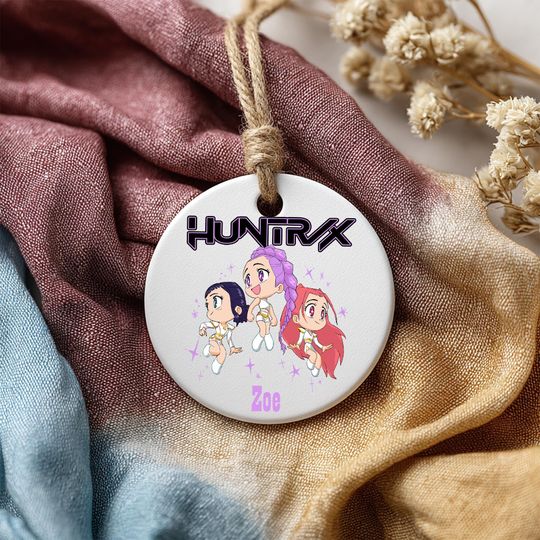 Discover Custom Name Huntrix KPOP Ceramic Ornament, 2025 Christmas Gift, Demon Hunters Keepsake, Gift for Friends, Home Decoration, Printed 2 Sides