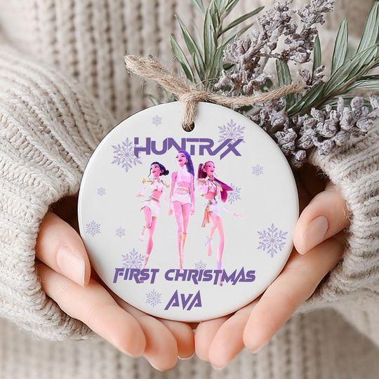 Discover First Christmas Kpop Huntrix Ceramic Ornament, Anime Ornament, Huntrix Lover Gifts, Huntrix Charm, Christmas Gifts, Printed 2 Sides