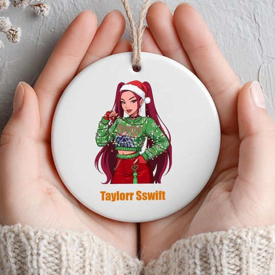 Discover Custom Name KPOP Demon Hunter Ornament, Ceramic Ornament Keepsake, Custom Holiday Decoration for Her, Printed 2 sides