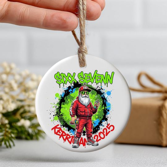 Discover Custom Six Seven Ceramic Ornament, 6 7 Six Seven Ornament, Trending Gen Alpha Humor Ornament, Gen Z Keepsake Decoration, Printed 2 Sides