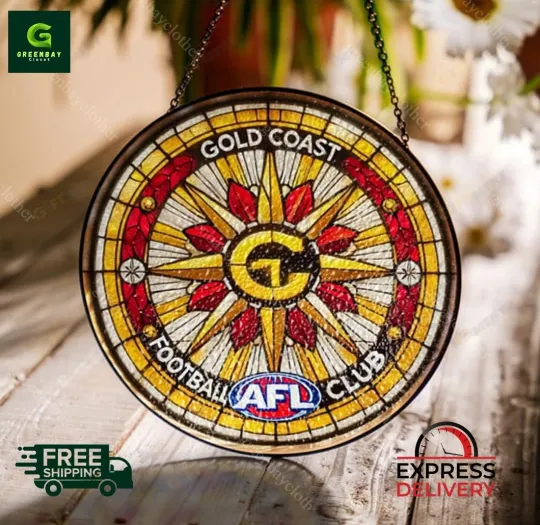 Discover Gold Coast Suncatcher Stained Glass Window Hanging Decor