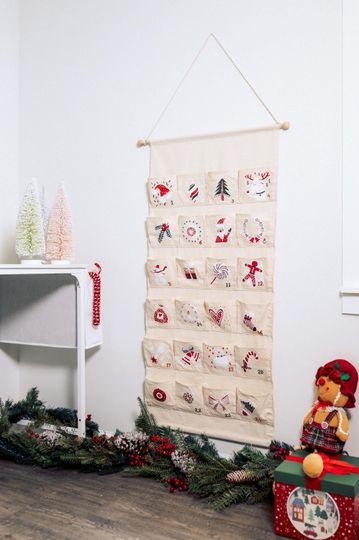 Wall hanging Advent Calendar for kids Christmas Countdown