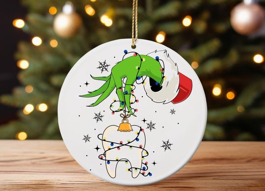Discover Dental Squad Christmas Ornament, Ceramic Keepsake for Holiday Decor
