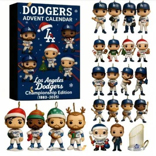 2025L.A. DodGers- Championship Advent Calendar 2025 Christmas Gift 24 Days