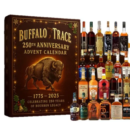 Discover Advent Calendar 2025 Christmas Decorations Gifts 3D Buffalo Trace Whiskey Men