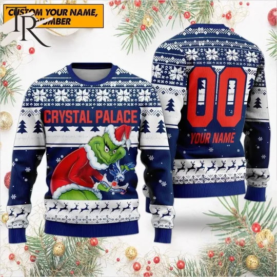 Discover Crystal Palace FC Merry Christmas Ugly Christmas Sweater