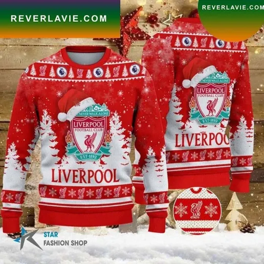 Discover EPL Liverpool FC Merry Christmas Ugly Christmas Sweater