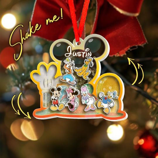 Discover Mouse Clubhouse Christmas Acrylic Shaker Ornament, Mouse Clubhouse 2025 Ornament