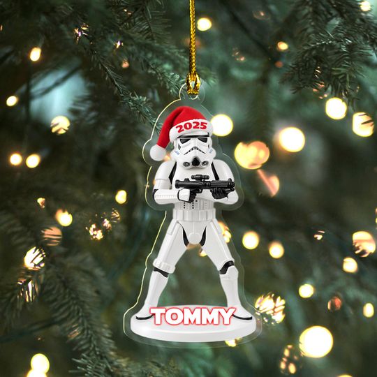 Discover Custom Star Wars Stormtrooper Christmas Acrylic Ornament