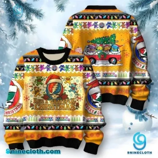 Have A Grateful Dead Christmas Ugly Sweater Full Sizes Gift For Fan