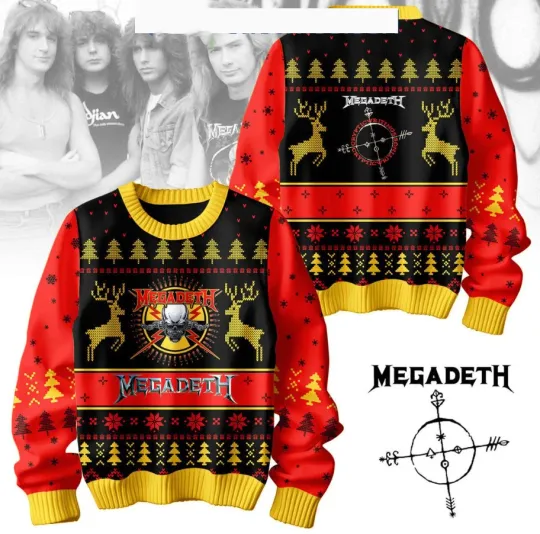 Megadeth Let’s Celebrating The Holidays Christmas Ugly Sweater