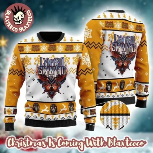 Discover Lynyrd Skynyrd Snowflakes Pattern Fan Gift Ugly Christmas Sweater