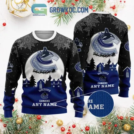 Discover Custom Vancouver Canuck NHL Merry Christmas Ugly Sweater