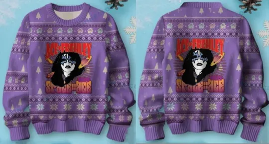 Discover Ugly Christmas Sweater Ace Frehley Space Ace,Gift Idea For Fans