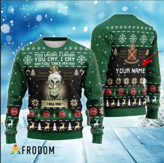 Discover Personalized Ugly Christmas Sweater Holiday Drinking Theme Funny Tee