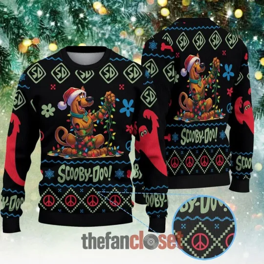 Discover Retro Scooby Doo Ugly Christmas Sweater Gift family