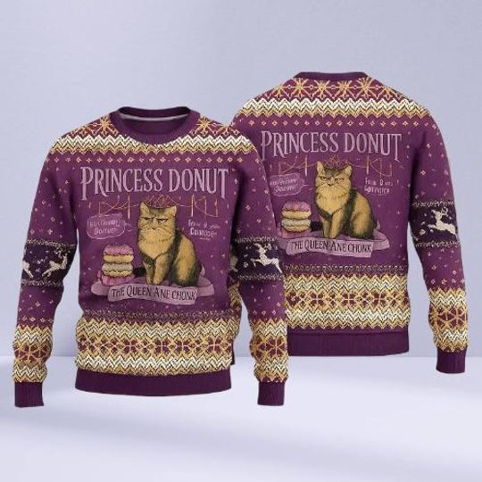 Mongo & Donut Dungeon Crawler Sweater, Princess Donut Ugly Christmas Sweater, Bookish Holiday Xmas Gift Sweater