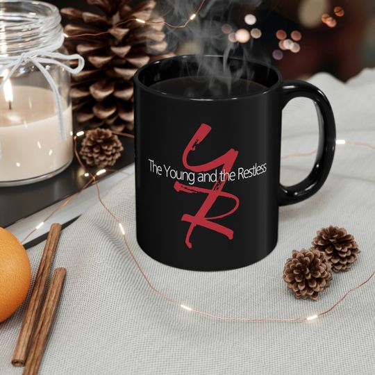 Discover The Young and The Restless Logo Black Coffee Mug