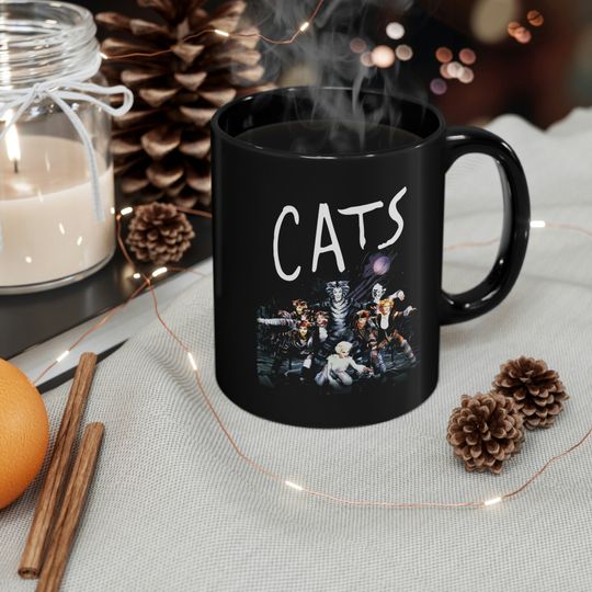 Discover Cats Broadway Musical Black Coffee Mug