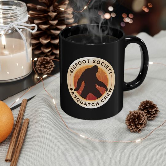 Discover Big Foot Society Sasquatch Crew Black Coffee Mug