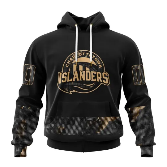 Personalized Charlottetown Islanders Camo Hoodie Pullover Fan Gear Gift