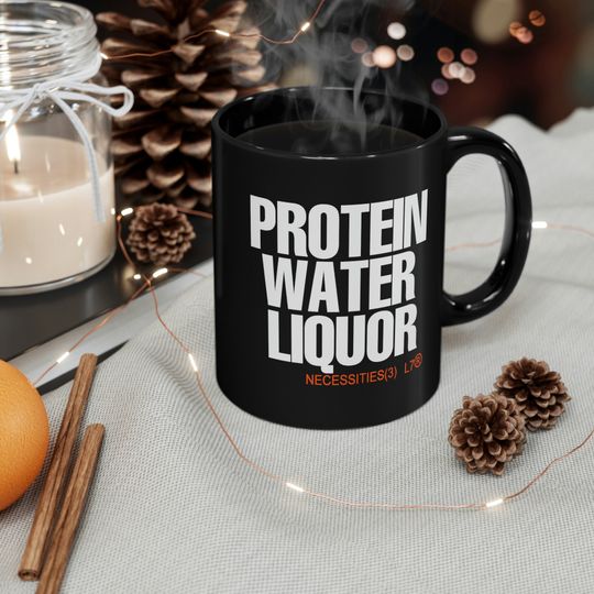 Discover Protein Water Liquor Kazushi Sakuraba MMA Icon 11oz Coffee Black Mug