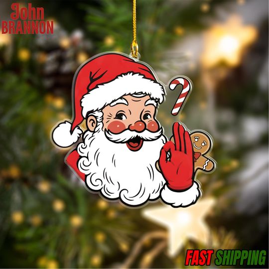 Discover Santa Claus Ornament 2025, Holiday Christmas Tree Decoration, Winter Keepsake Ornament, Festive Gift Idea, Seasonal Home Decor