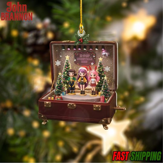 Discover Personalized Huntrix Christmas Acrylic Ornament,Custom Kpop Demon Hunter Ornament,Decor Gift for Demon Hunter Fan,Huntrix Christmas Ornament