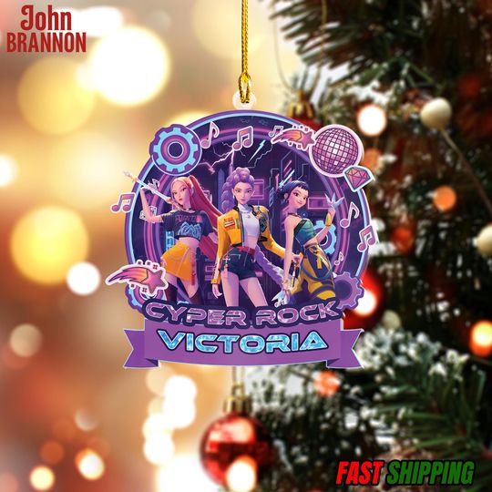 Discover Personalized Name KPOP Ornament, KPOP Christmas Keepsake, Huntrix Ornament, Demon Hunters Custom Ornament for Her, Mira Rumi Zoey Ornament