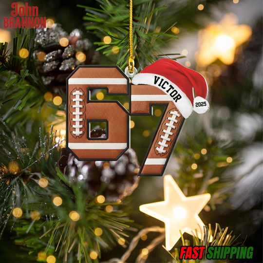 Discover Funny Six Seven 67 Sports Ornament, Personalized Acrylic Sport Ornament, Funny Teenager Christmas Gifts, Teen Slang Ornament, Sports Lover