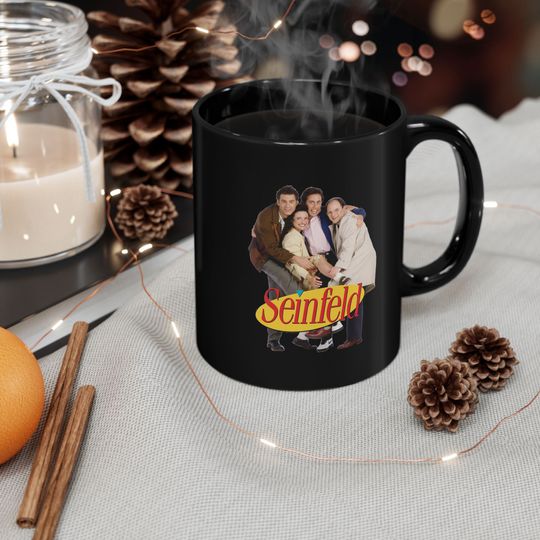 Seinfeld Vandelay Industries 80's 90's TV Show Black Coffee Mug