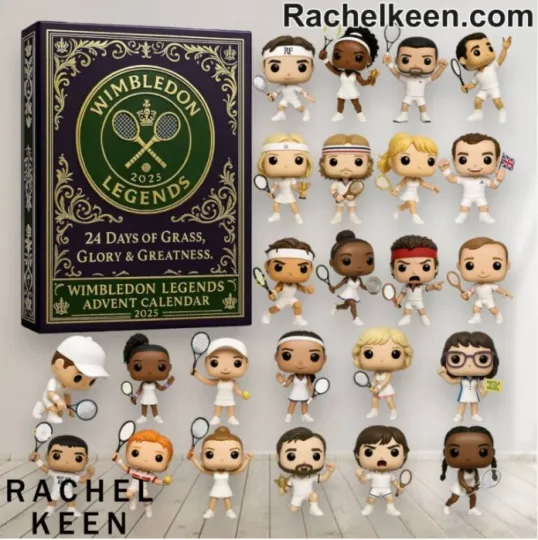 Discover NEW!Wimbledon Legends Tennis Tournament Advent Calendar 2025 24-Day Holiday Gifl
